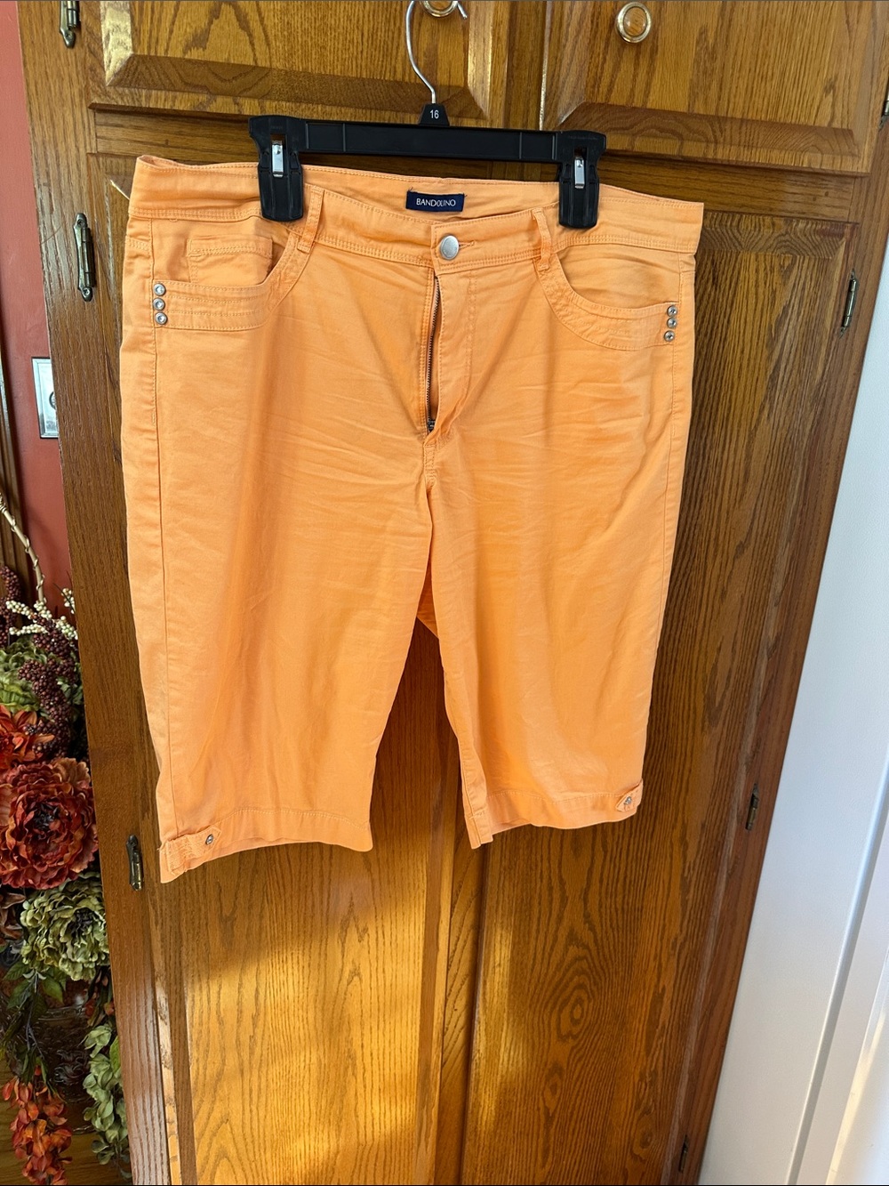 Bandolio women’s Bright Orange Flat Front Shorts